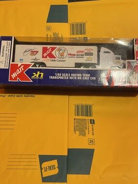Kmart Racing Team 1/64 Scale Transporter Toy Truck - White & Red